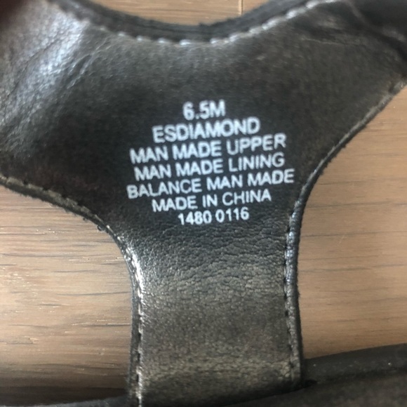 CE collection black sandals gems shiny size 6.5 cute chic walking shoes - Picture 4 of 7